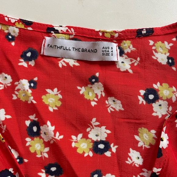 Faithfull the Brand Red Floral Skirt Set - Picture 6 of 7